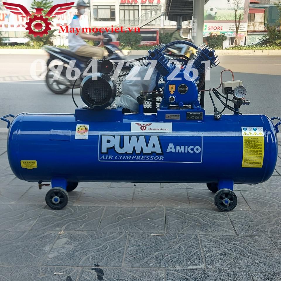 Máy nén khí có dầu PUMA 3HP 120 lít V-0.25/8 vận chuyển toàn quốc-1