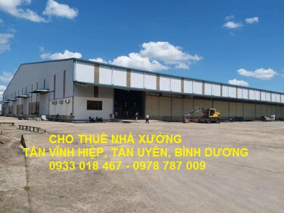 Cần cho thuê nhà xưởng tân vĩnh hiệp, tân uyên, bình dương. Gọi ngay 0933 018 467-0978 787 009-3